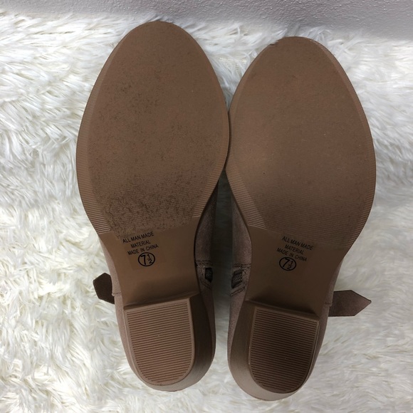 Vegan Suede Ankle Bootie with Bow Detail - Picture 6 of 6